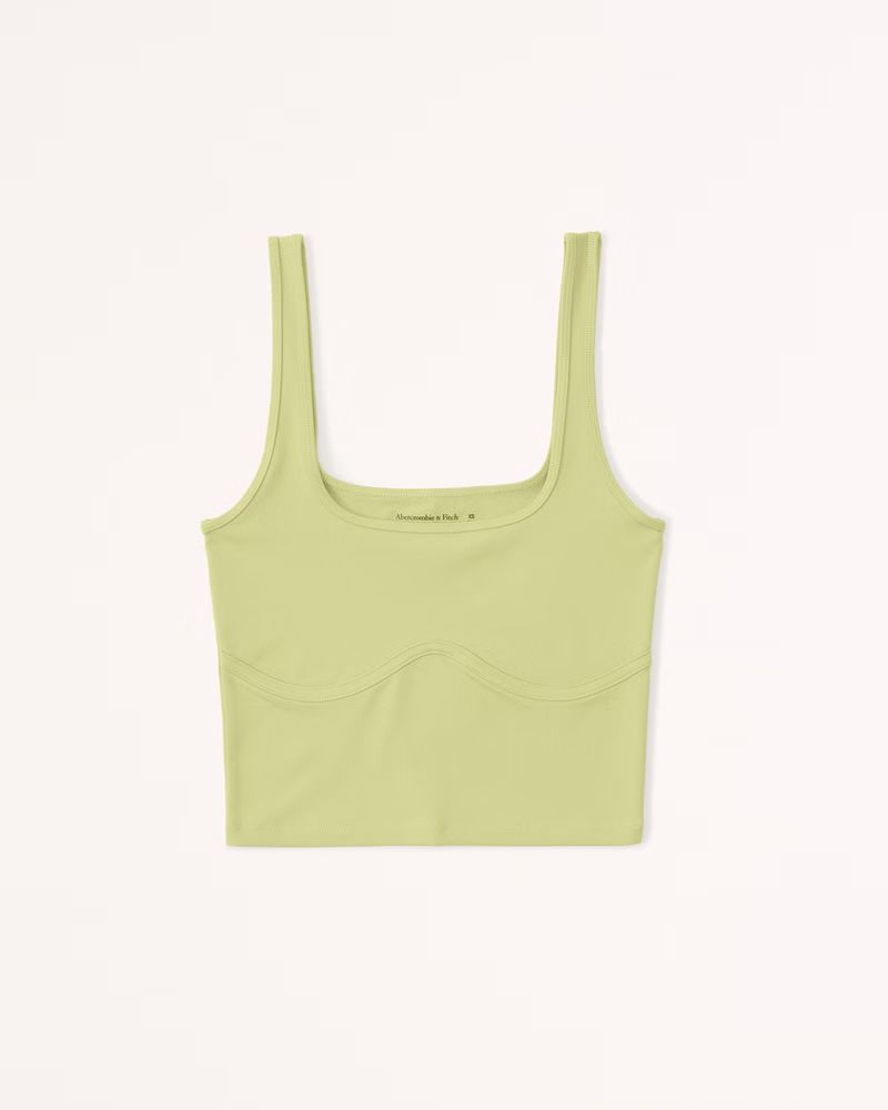 Seamless Fabric Corset Squareneck Tank | Abercrombie & Fitch (US)