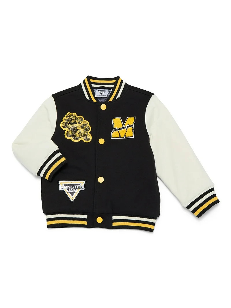 Monster Jam Toddler Boys Varsity Jacket, Sizes 2T-5T | Walmart (US)
