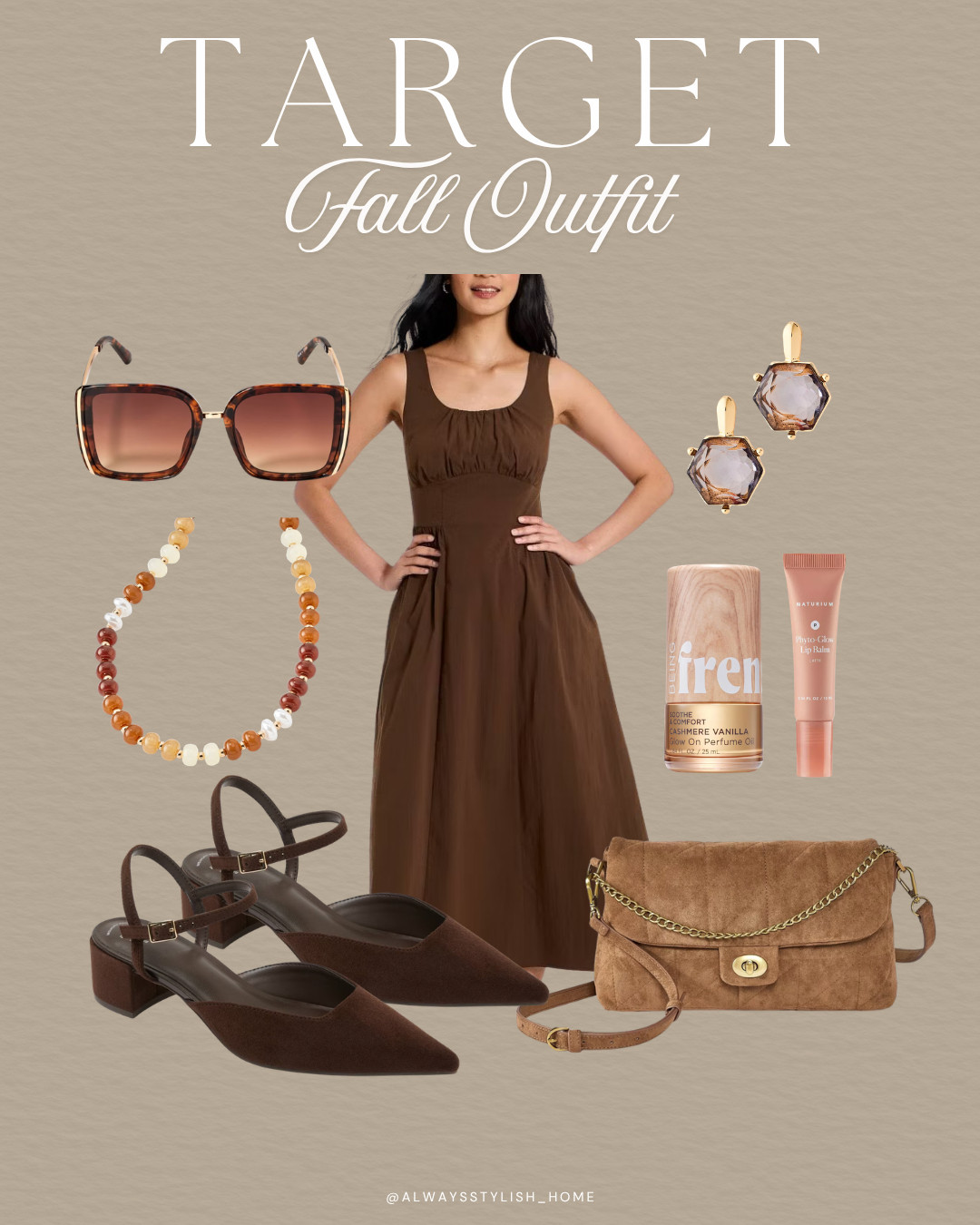 🤎 Target Fall Outfit Idea 🍂 This brown dress is such an easy fall wardrobe staple! Style it with boots, a cozy cardigan, or a suede bag for an effortless, elevated autumn look. Perfect for fall family photos, brunch, date night, Thanksgiving, or those warmer early fall days. 🍁

Target fall fashion, Target fall outfit, brown dress outfit, fall dress outfit, affordable fall fashion, fall outfit ideas, Target style, neutral fall outfit, Thanksgiving outfit, fall family photo outfit 

 #LTKgrwm #LTKootd #LTKSeasonal