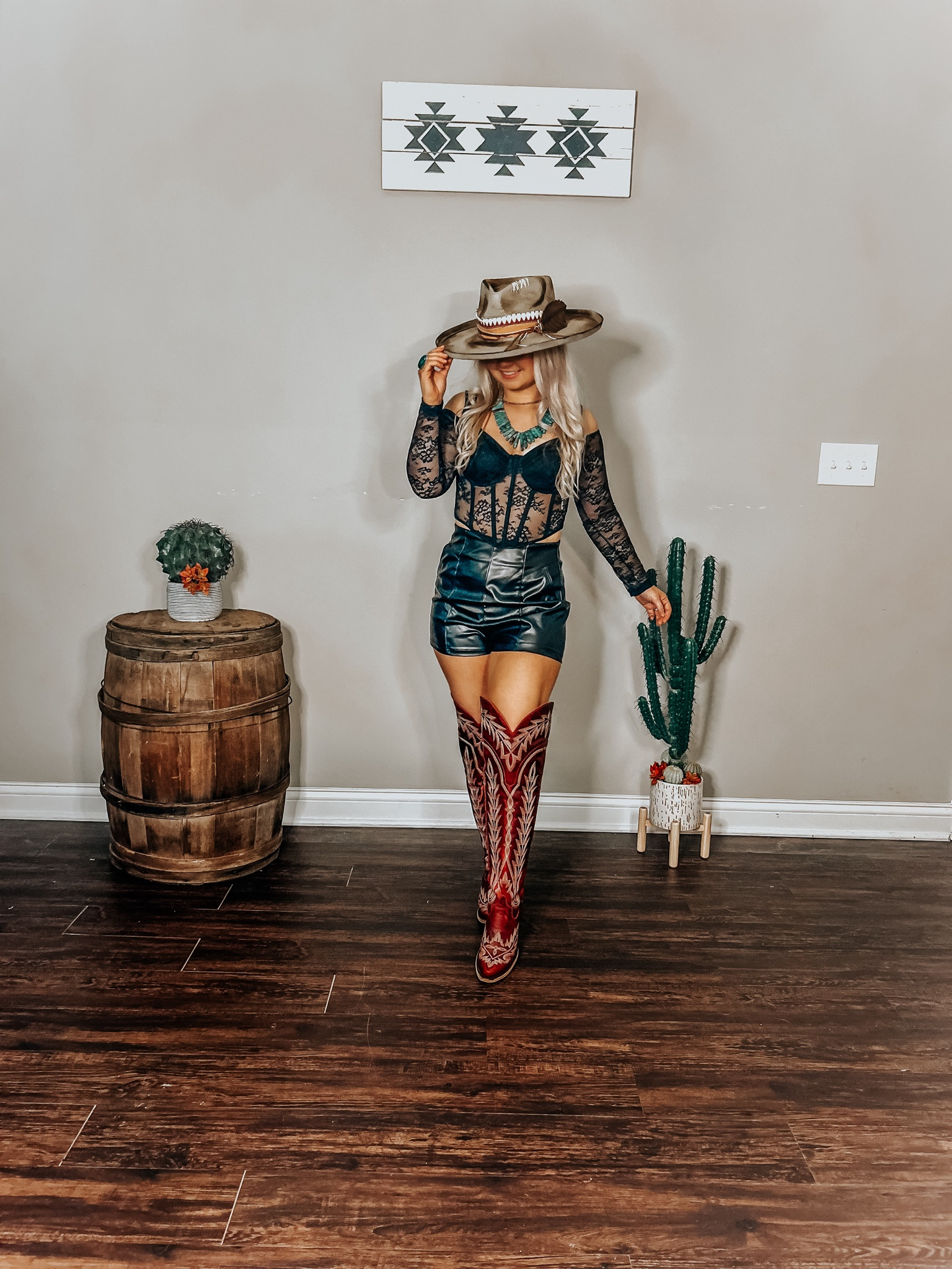 Las Vegas outfit, western fashion, country concert outfit, lace top, lace corset, cowgirl style, spring outfit, Nashville outfit, Nashville country concert, all black style, all black outfit, burned hat, unique hat, custom cowboy hat, cowboy hat, concho belt, authentic turquoise jewelry, cowgirl outfit, western style, fashion inspo, festival outfit, country outfit 

#LTKstyletip #LTKU #LTKtravel