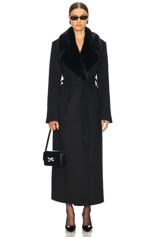 Wainscott Coat in Black | Revolve Clothing (Global)