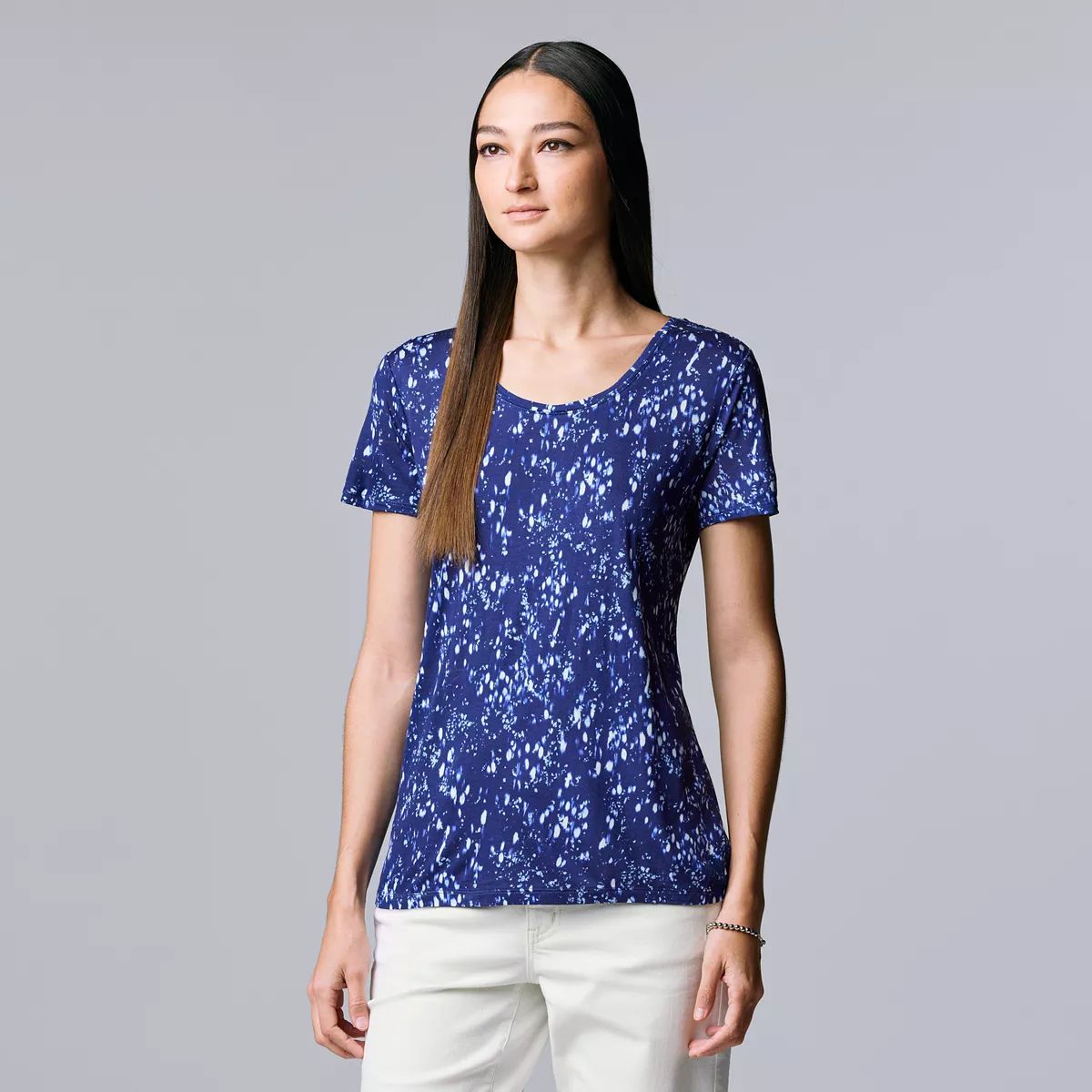 Women's Simply Vera Vera Wang Printed Relaxed Fit Tee | Kohl's