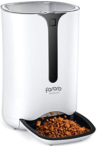 Automatic Cat Feeder, Faroro Dog Food Dispenser for Small Pets with Distribution Alarms, Portion ... | Amazon (US)