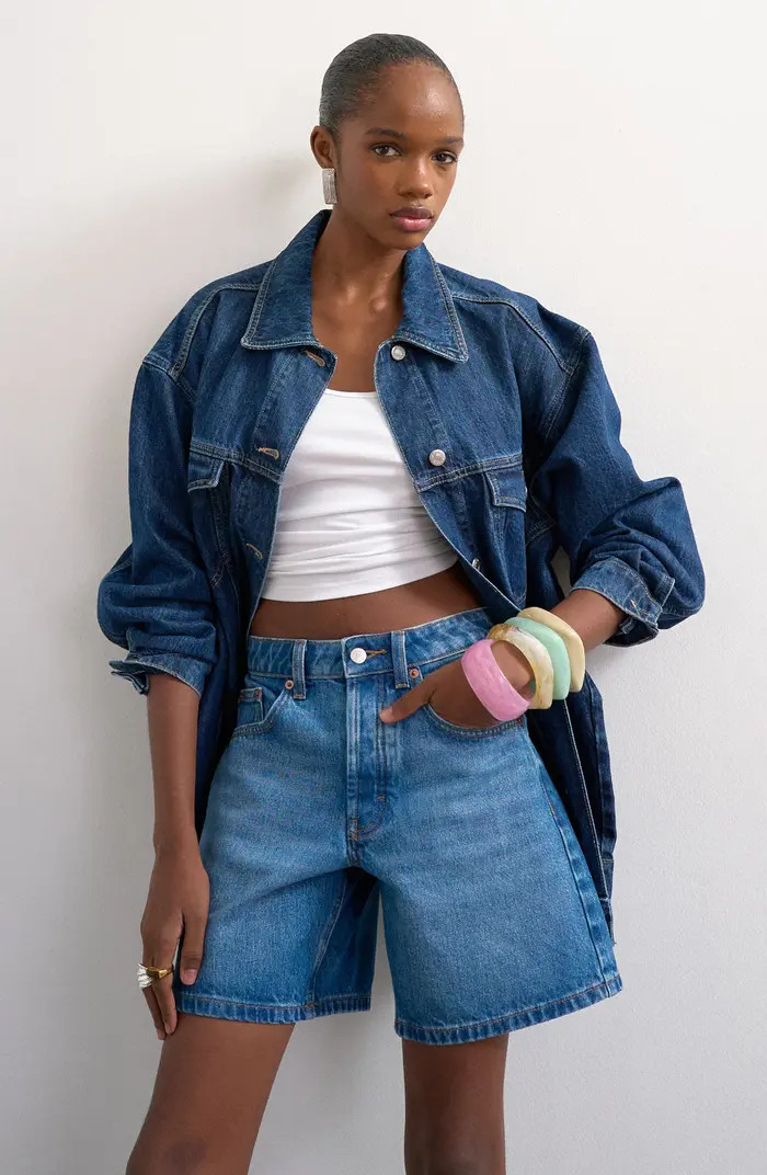 Editor Mid Rise Cotton Denim Shorts | Nordstrom