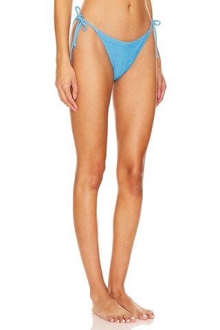 MILLY Cabana Lori Textured Bikini Bottom in Blue from Revolve.com | Revolve Clothing (Global)
