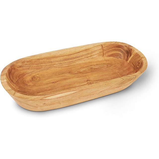 Luxe Designs | Handmade Decorative Wooden Bowl for Home, Bathroom and Kitchen Counter | Acacia Wo... | Walmart (US)