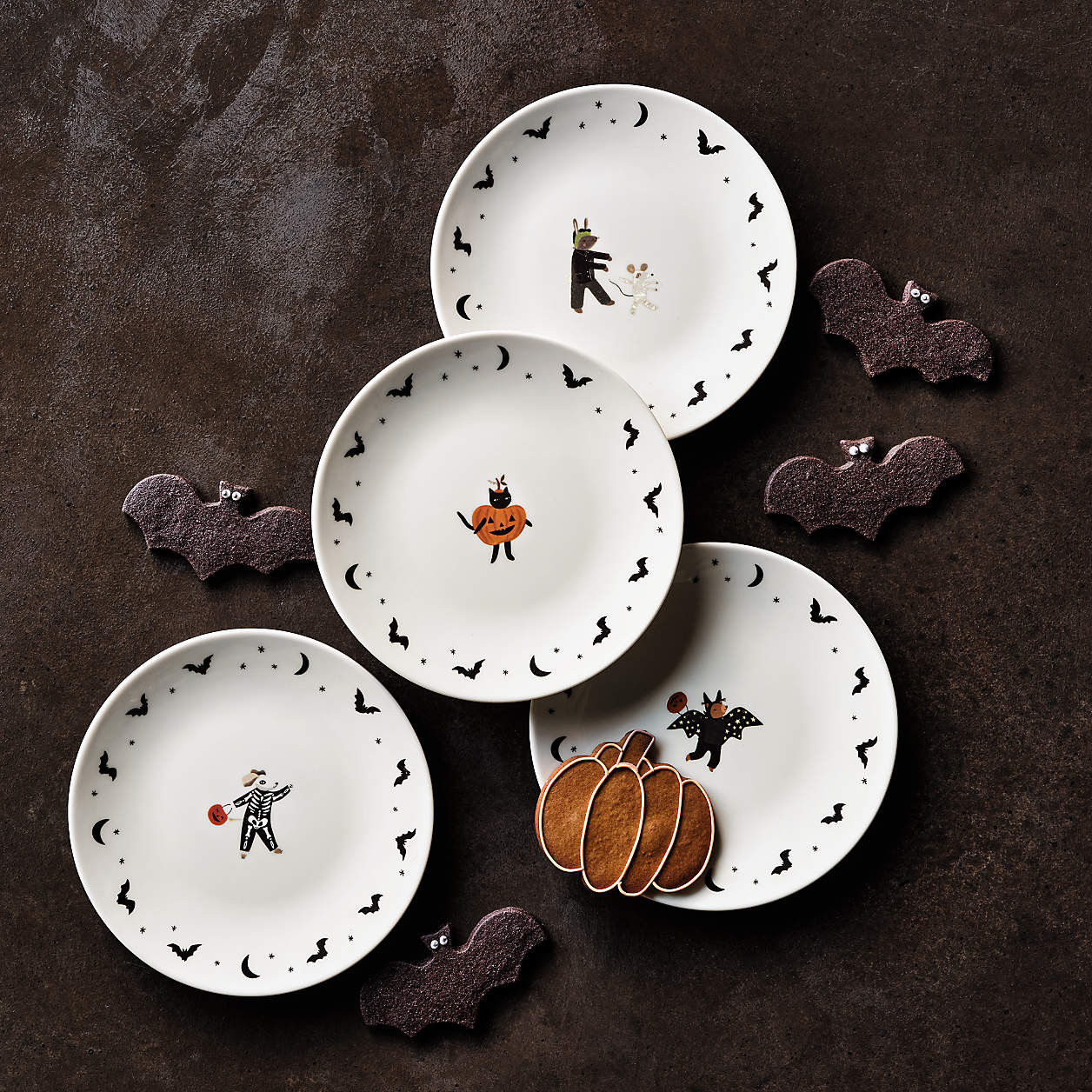 Halloween Pumpkin Melamine Kids Dinner Plate | Crate & Kids | Crate & Barrel