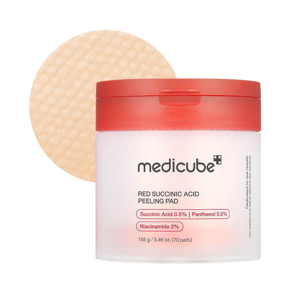 medicube Red Succinic Peeling Pad 70ct 5.46 oz.(155g) | Olive Young US