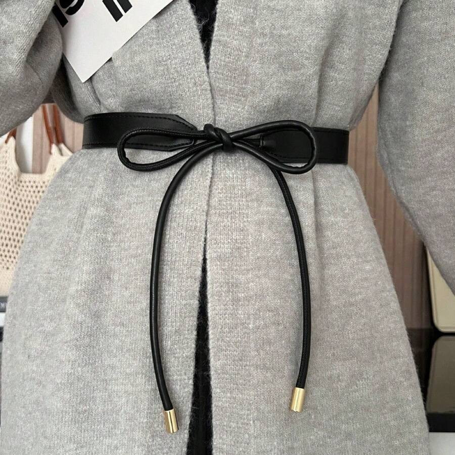 1Pc Retro Knotted Belt For Women, Temperament Waist Belt, Soft Leather Decorative Belt, Dress, Sw... | SHEIN
