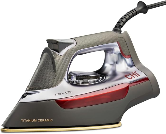 CHI Steam Iron for Clothes with 300+ Holes for Powerful Steam ing, Temperature Guide Dial, 1700 W... | Amazon (US)