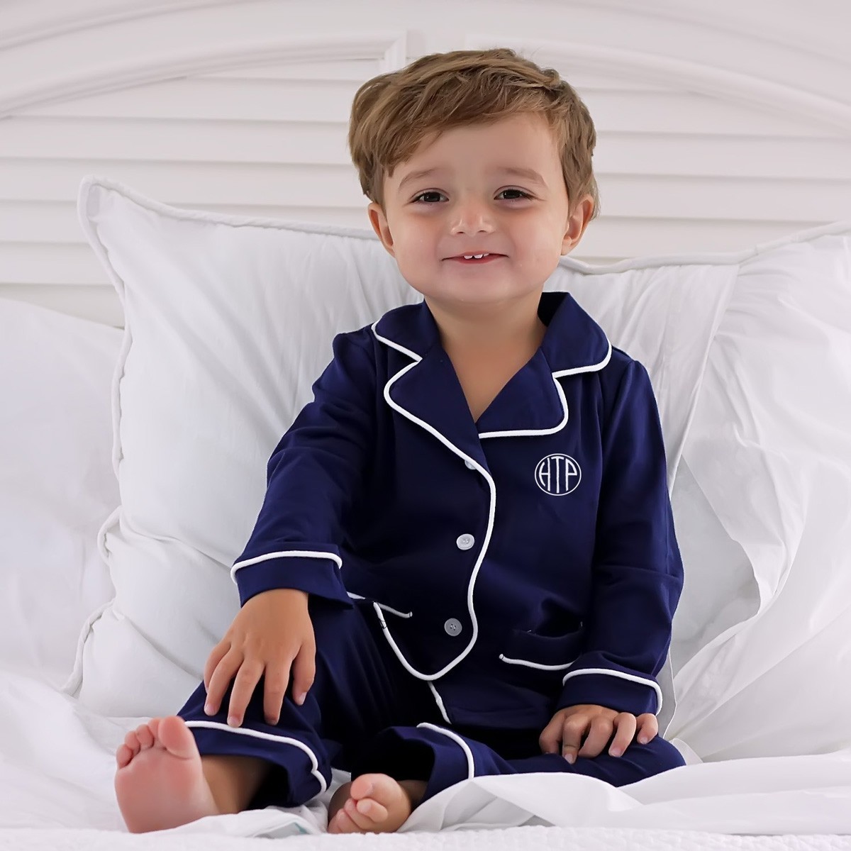 Navy Menswear Knit Loungewear | Classic Whimsy