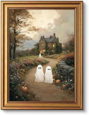 VIYYIEA Halloween Wall Art, Rustic Landscape Painting, 16 x 12 Inch | Amazon (US)