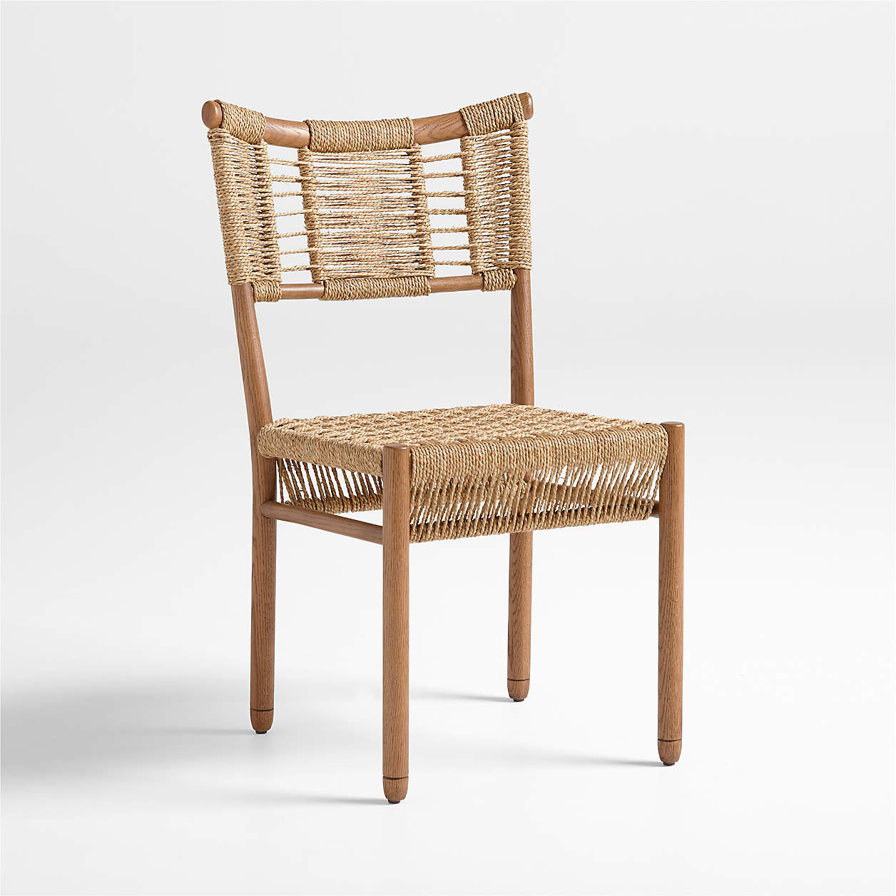 Forge Barley Brown Oak Wood Dining Chair by Jake Arnold + Reviews | Crate & Barrel | Crate & Barrel