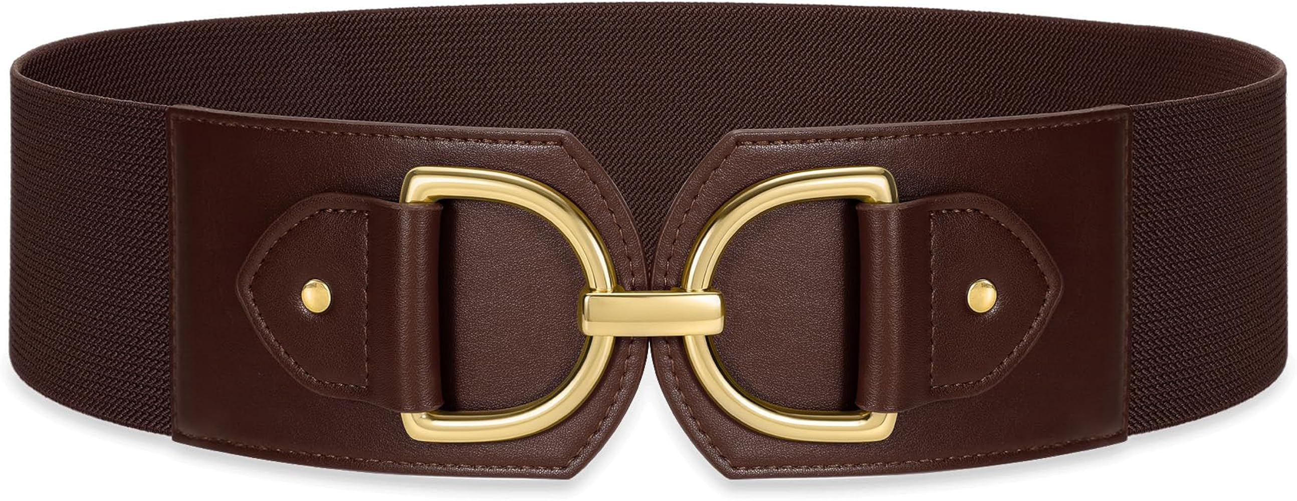 Wide Belts for Women Fashion Elastic Belt for Dresses Vintage Waist Belt Ladies Stretchy Belt Gol... | Amazon (US)