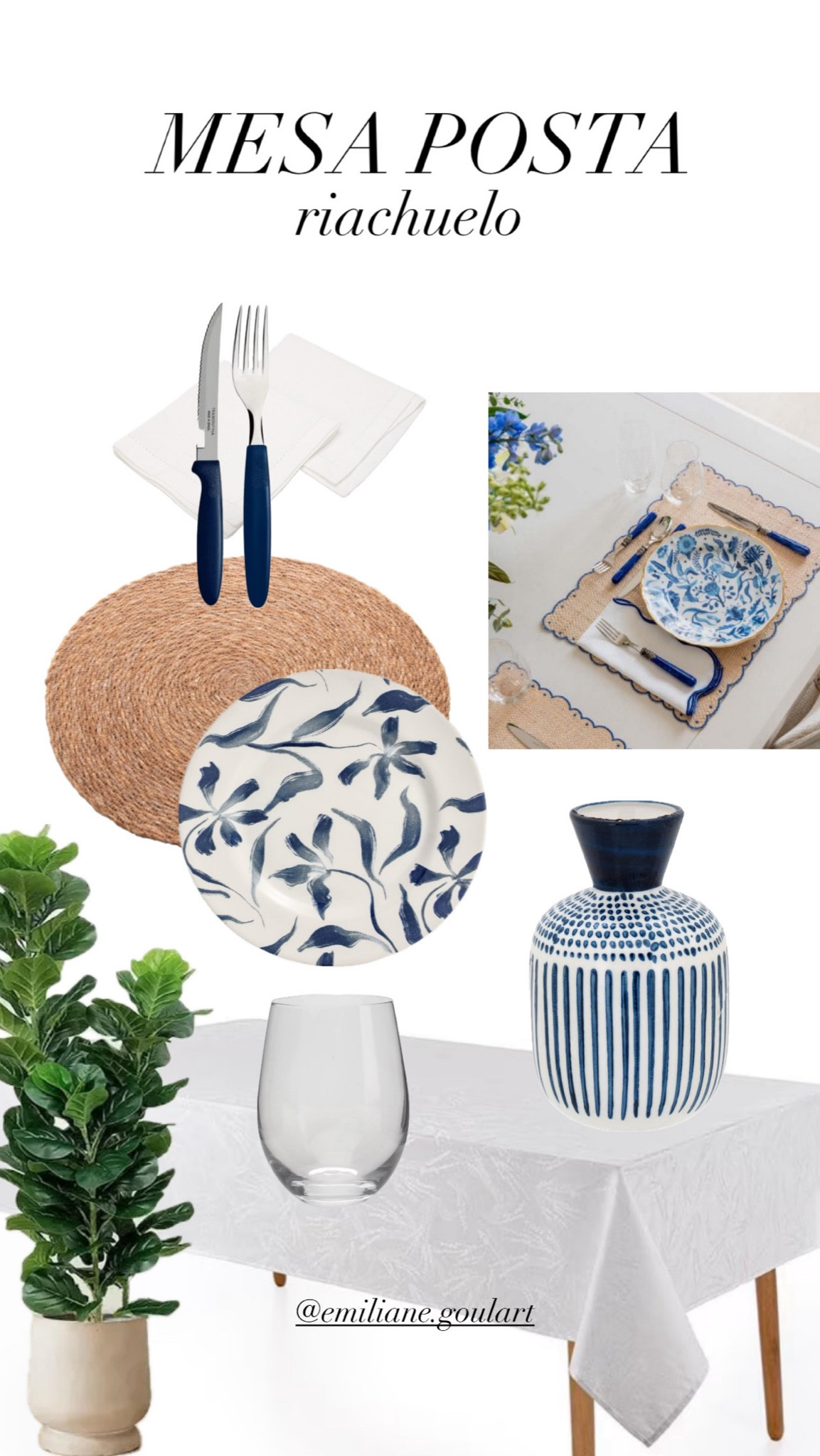 Trazendo tranquilidade com os tons azuis e elementos naturais para sua mesa posta. E você encontra tudo na Casa Riachuelo.

#LTKhome #LTKbrasil