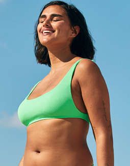 Aerie Ribbed Side Scoop Bikini Top | American Eagle Outfitters (US & CA)