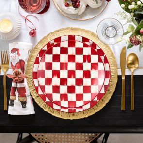 MacKenzie-Childs Cherry Check Salad Plates | Williams-Sonoma