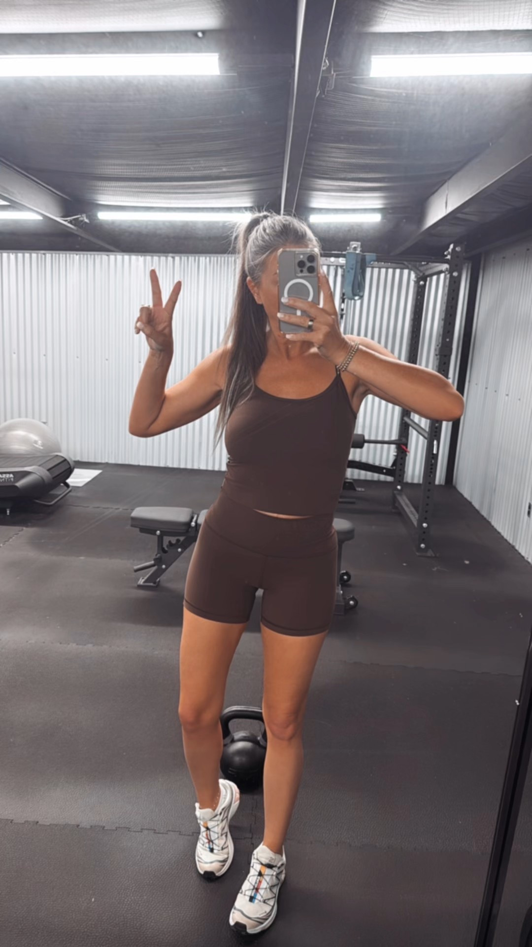 Medium top 
Bottoms 6
Shoes I sized down half

#LTKSeasonal #LTKActive #LTKStyleTip