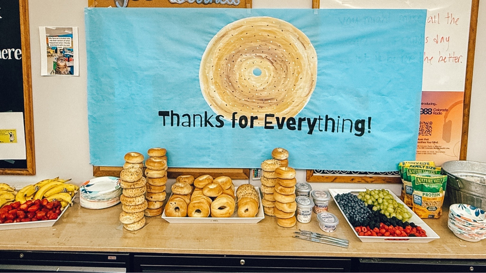 #teacherappreciation #bagelstand
