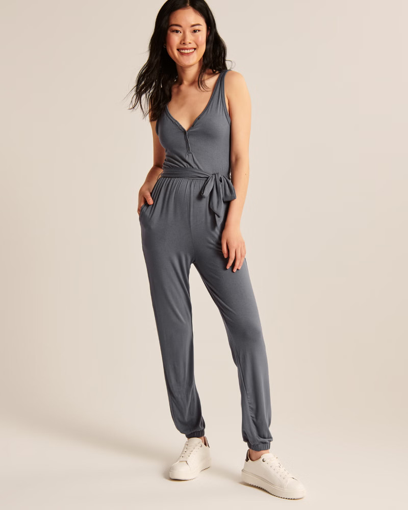 Women's Henley Knit Jumpsuit | Women's Dresses & Jumpsuits | Abercrombie.com | Abercrombie & Fitch (US)