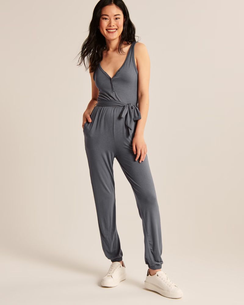 Women's Henley Knit Jumpsuit | Women's New Arrivals | Abercrombie.com | Abercrombie & Fitch (US)