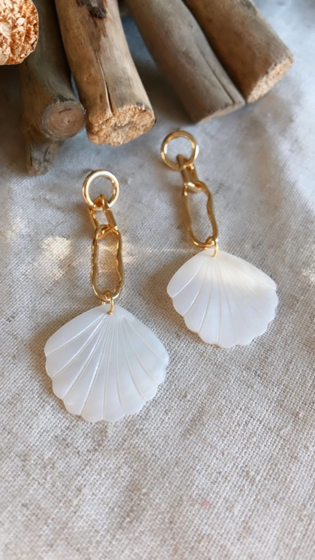 The Coconut Collection - Dangle Pearl Shell - Earrings | Etsy (US)