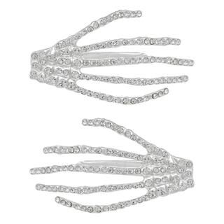 Silver Rhinestone Skeleton Hand Hair Clips by Celebrate It™, 2ct. | Michaels | Michaels Stores