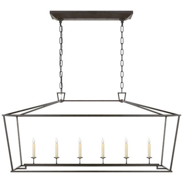 Darlana Large Linear Lantern in Aged Iron by Chapman and Meyers | Bellacor
