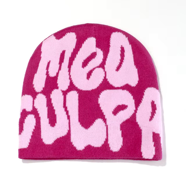 2023 New Knitting Beanies Hat Men Women Paragraph Quality Cap Mea Culpa Y2k Warm Fashion Hundred ... | AliExpress (US)