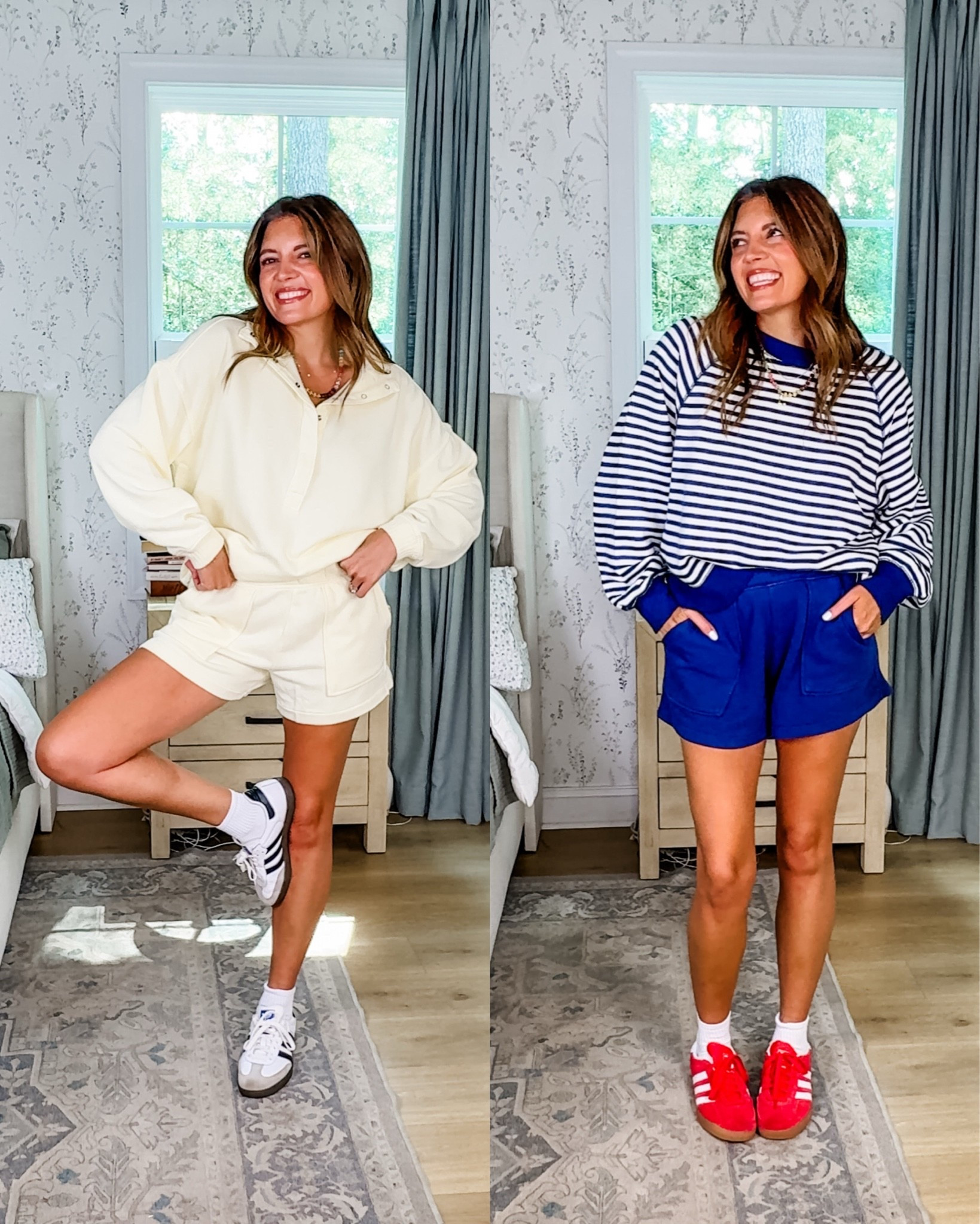 The best sets from aerie!! In a size xs pullover, small shorts. Im 5’7”

#LTKOver40 #LTKSaleAlert #LTKTall