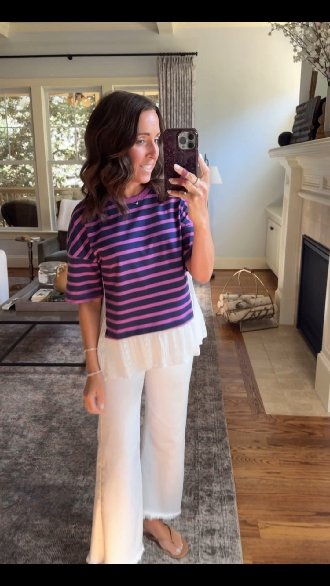 Outfit of the day. What I’m wearing. 
Top XS. Jeans TTS, 25. 

#LTKOver40 #LTKSeasonal #LTKootd