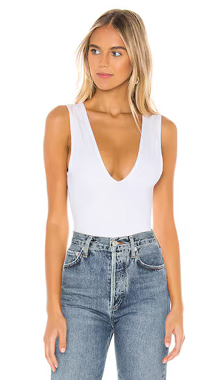 Keep It Sleek Bodysuit in White | Revolve Clothing (Global)