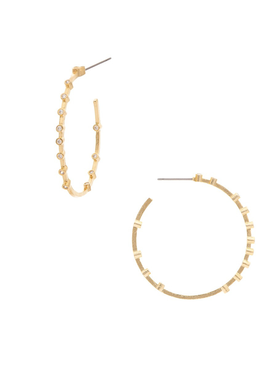 Rivka Friedman Women's 18K Goldplated & Cubic Zirconia Hoop Earrings | Saks Fifth Avenue OFF 5TH