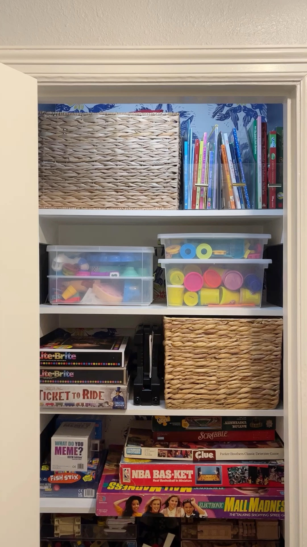 Playroom closet organization, baskets, seasonal children’s books, Toy Train Storage, Thomas the Tank engine, toy storage, playroom organization



#LTKkids #LTKfamily #LTKhome