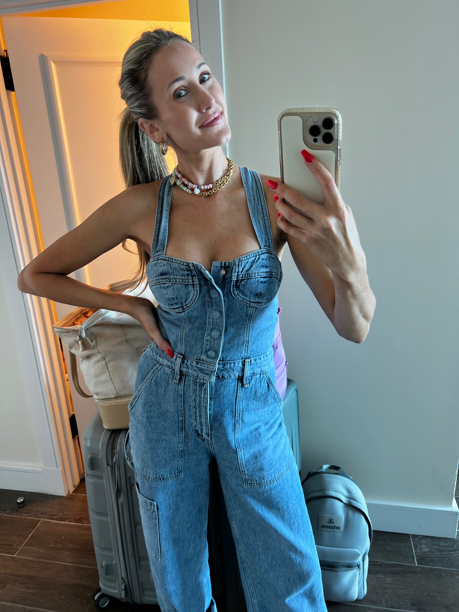 This was a jumpsuit is a booby treat. I don’t usually do embroidered corset cups because I feel like they never fit but this one was a hit. Go for it!