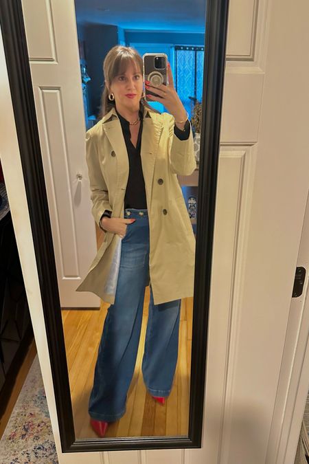 spring office looks - I have no idea how to dress when it’s 50° when I leave the house but it’ll be 70° in a few hours 🤪 #officeootd #trenchcoat #slingbacks

#LTKover40 #LTKworkwear #LTKstyletip