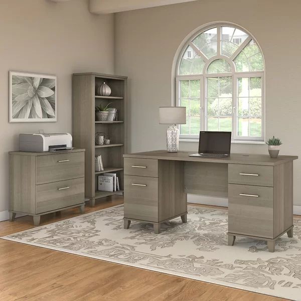 Anousha 3 Piece Rectangle Computer Desk Office Set | Wayfair North America