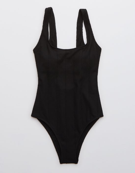 Aerie Crinkle Scoop One Piece Swimsuit | American Eagle Outfitters (US & CA)