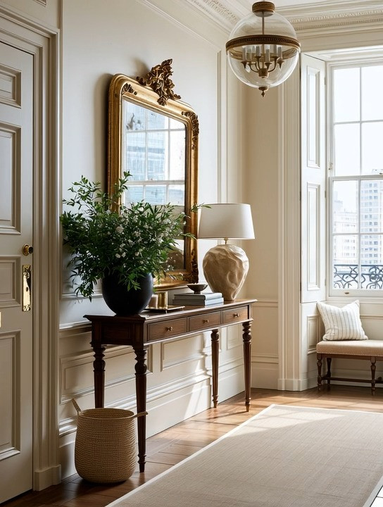 The foundation of a beautiful console table is surprisingly simple.

Start with a polished wood console table—warm, grounding and timeless. Then add the piece that gives it instant character: an antique gold arched mirror.

From there, make it personal.

Add an oversized table lamp if you love beautiful layered lighting. Stack a few books you actually enjoy. Bring in a tray or collected object. And we almost always recommend a little greenery—it softens the polished finishes and brings a more modern, lived-in feeling to the entire arrangement.

The goal isn’t to copy someone else’s console styling. Create the foundation, then let the details tell your story.

Explore our curated console tables, antique gold mirrors and finishing pieces to create your own version.

#consoletable #goldmirror #entrywaydecor #interiordesign 

 #LTKHome