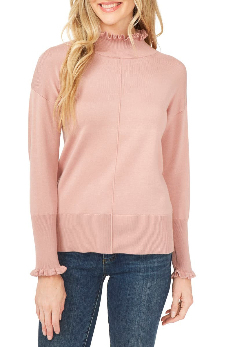 Ruffle Mock Neck Sweater | Nordstrom
