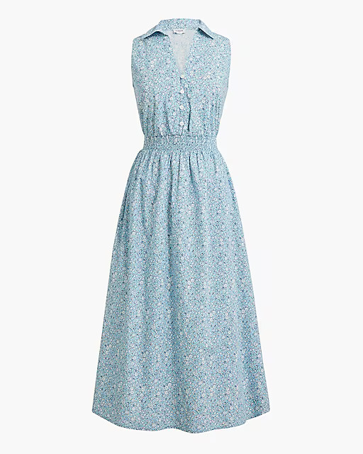 Printed collared midi dress | J.Crew Factory