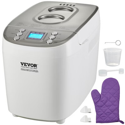 VEVOR Bread Maker, 15-in-1 3LB Dough Machine, Nonstick Ceramic Pan Automatic Breadmaker with Gluten Free Setting, Digital, Programmable | Target