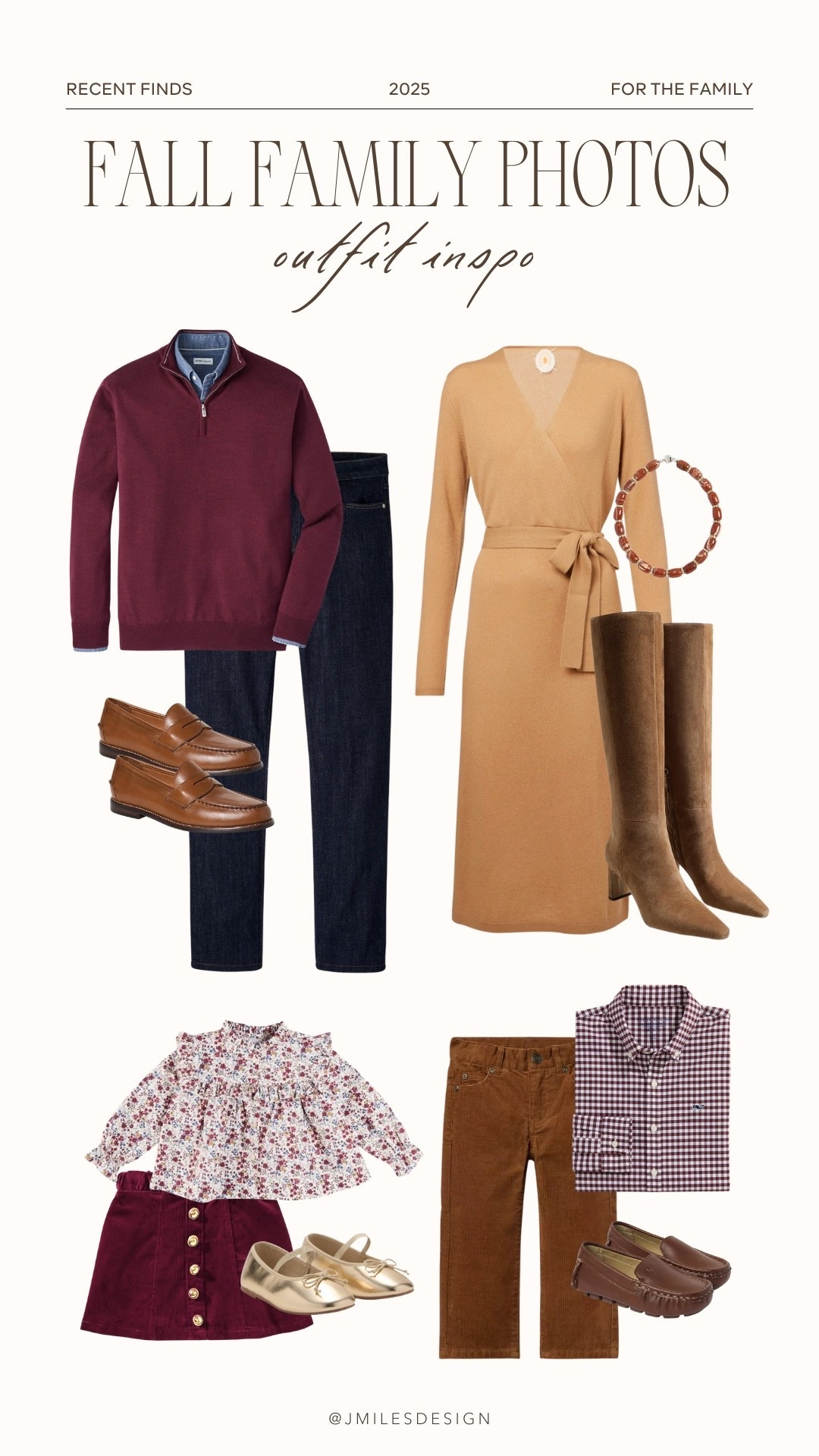 Coordinating fall family photo outfits just got easier 🤎 A mix of camel, burgundy, and brown that looks good in any setting — from the pumpkin patch to golden hour fields.

#LTKFamily #LTKMens #LTKKids