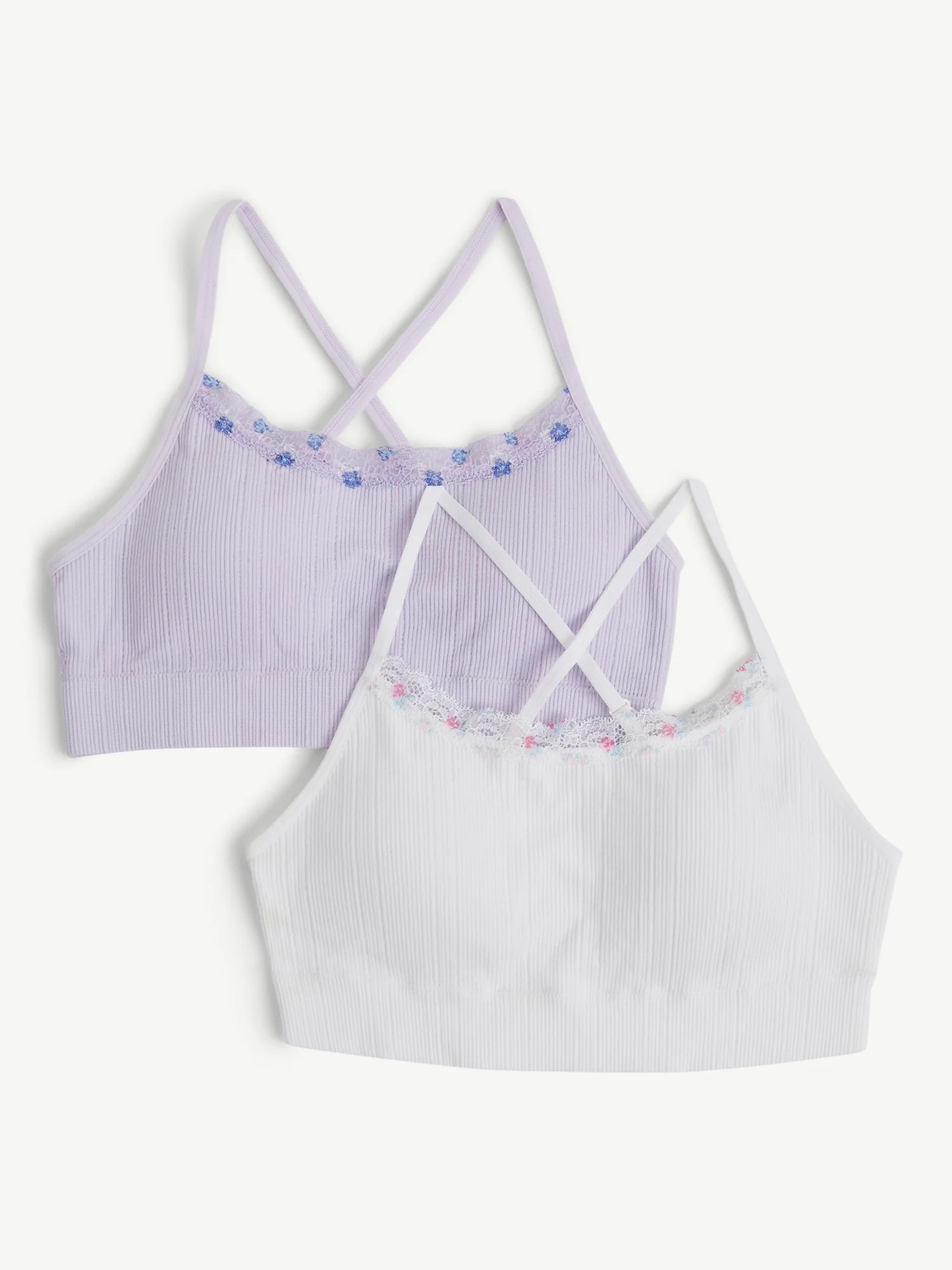 Justice Girls Varigated Seamless Rib Bra, 2-Pack, Sizes 28-38 | Walmart (US)