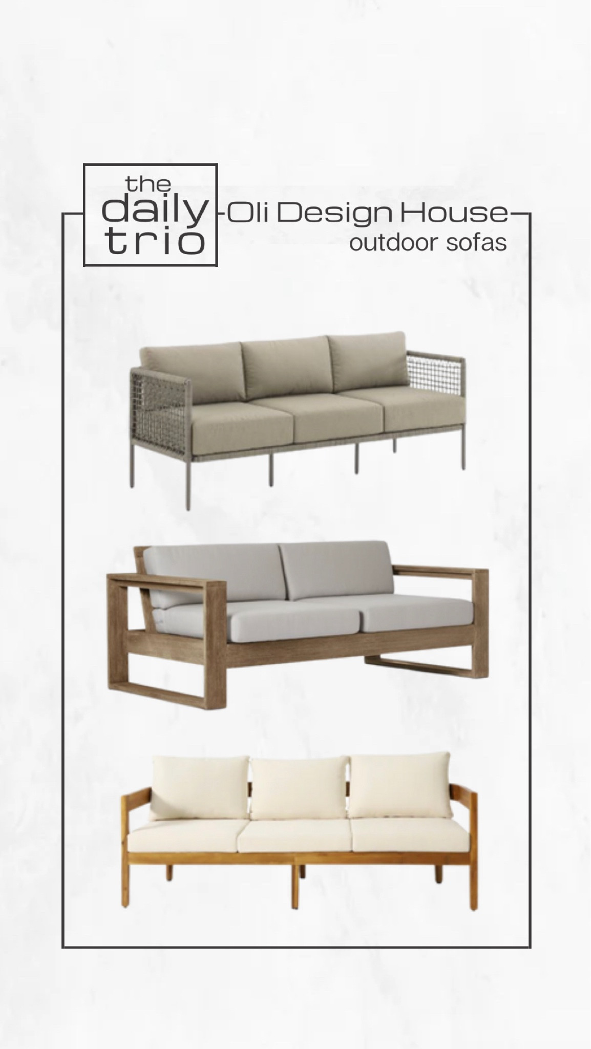 The daily trio

Modern outdoor sofas under $1500

Outdoor furniture, patio furniture, deck furniture, wood outdoor couch, wicker outdoor couch, woven outdoor couch, outdoor couch with armrest, curved outdoor couch, curved outdoor sofa

#LTKFind #LTKhome #LTKstyletip
