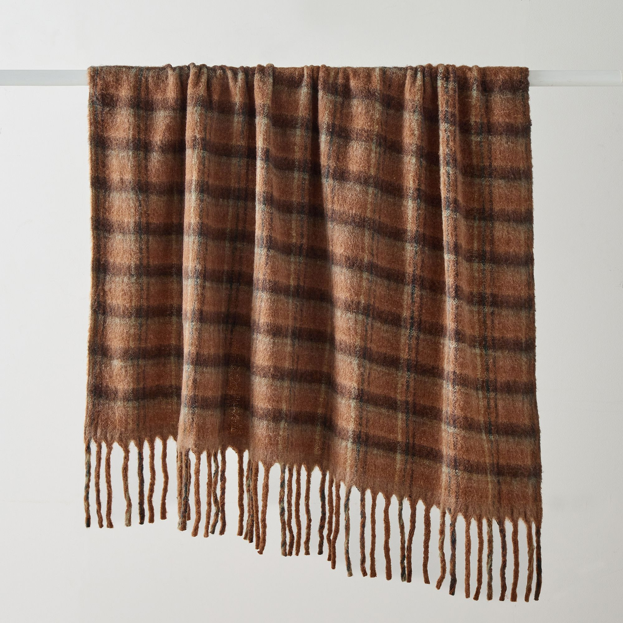 Plaid Pop Faux Mohair Throw | West Elm (US)