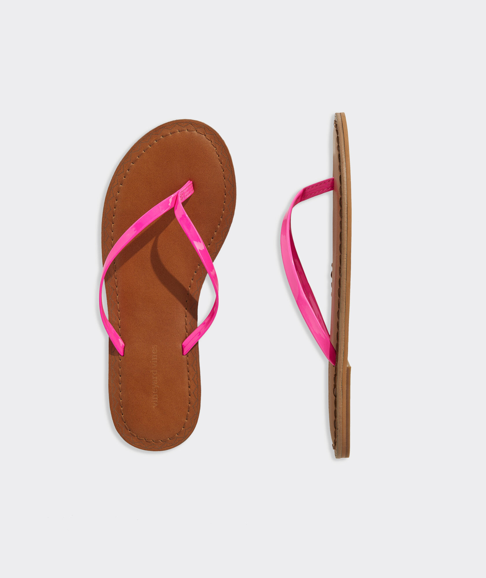 Skinny Strap Patent Leather Flip Flops | vineyard vines