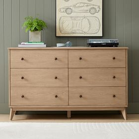 Keaton 6-Drawer Wide Dresser (56w x 19d") | Pottery Barn Teen