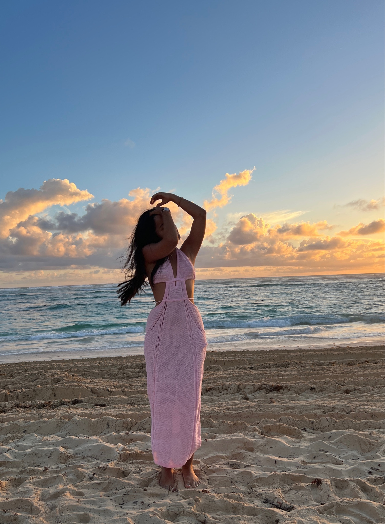 the dreamiest cover up 💗 wearing size xs! vacation outfit inspo, summer outfits, backless dress

#LTKswim