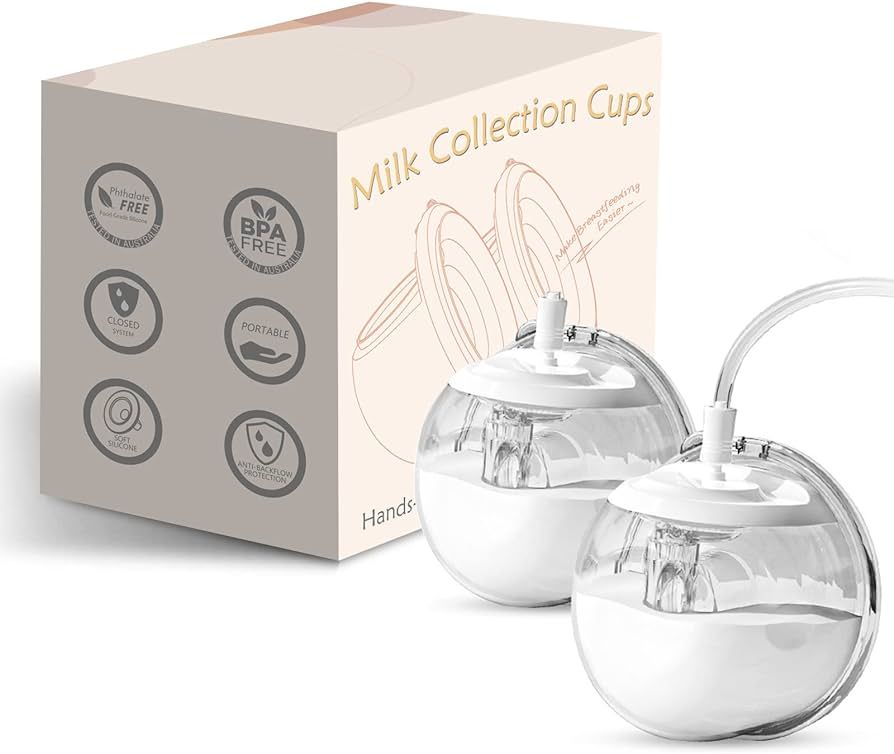 Bwcece Wearable Silicone Milk Collection Cups,Closed System Breast Milk Collection Cups,BreastMil... | Amazon (US)